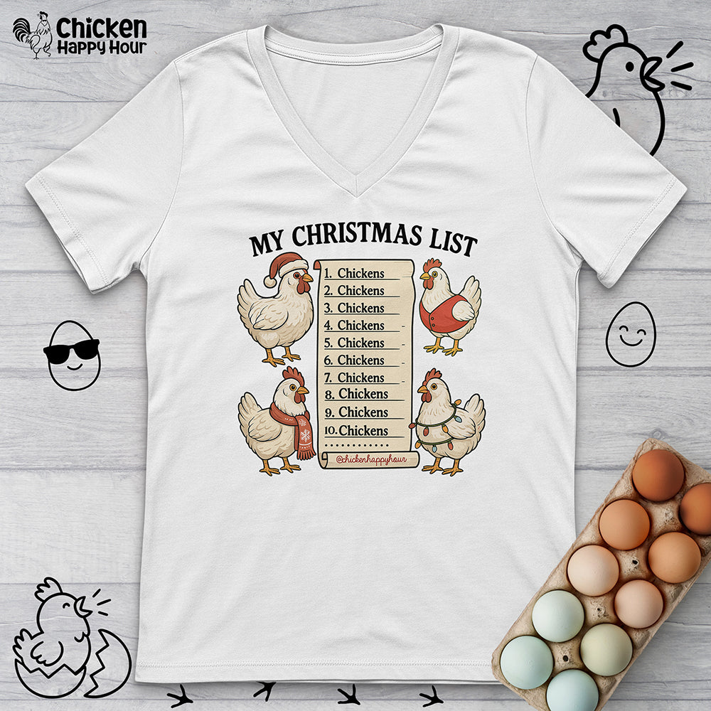 Christmas List V-Neck Tee