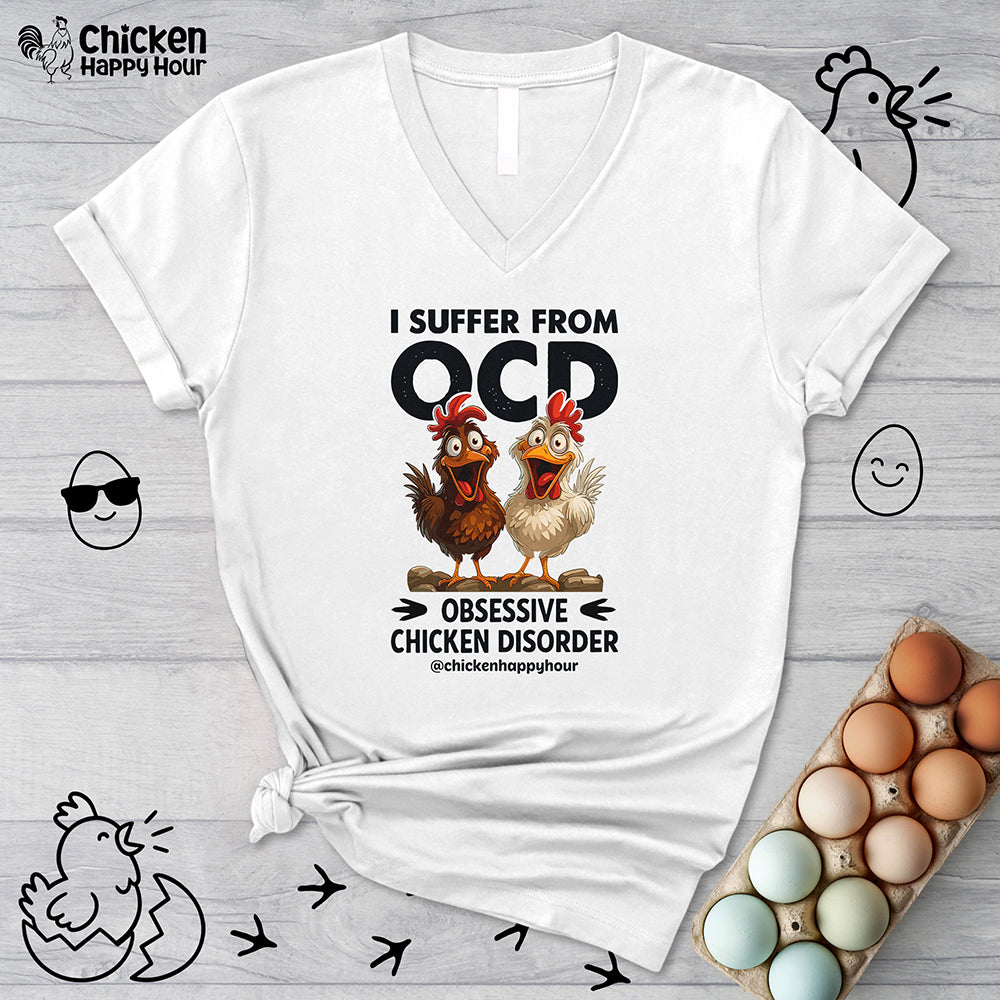 I Suffer From OCD V-Neck Tee