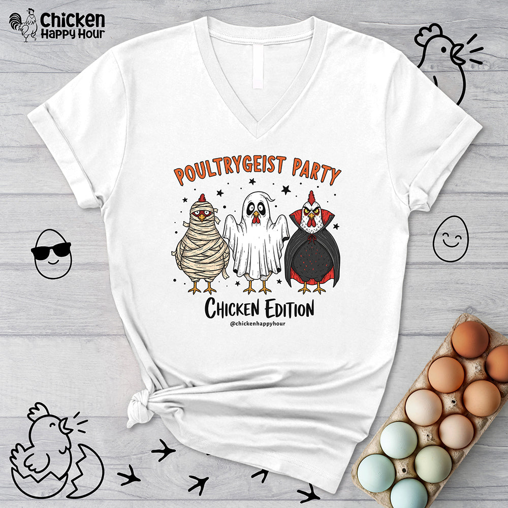 Poultrygeist Party V-Neck Tee