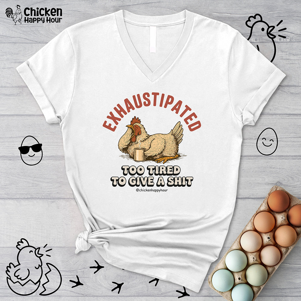 Exhaustipated V-Neck Tee