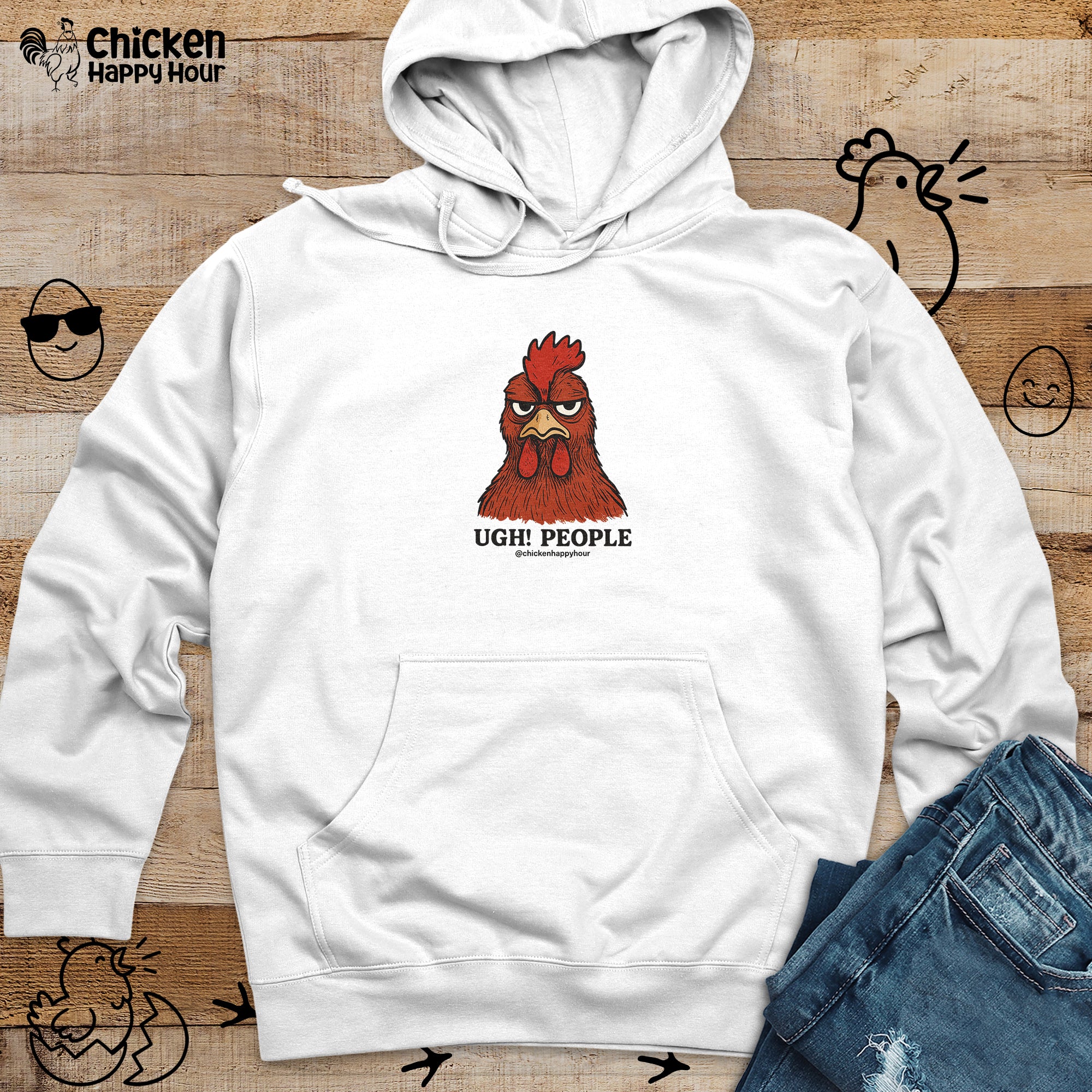 Ugh! People Hooded Sweatshirt