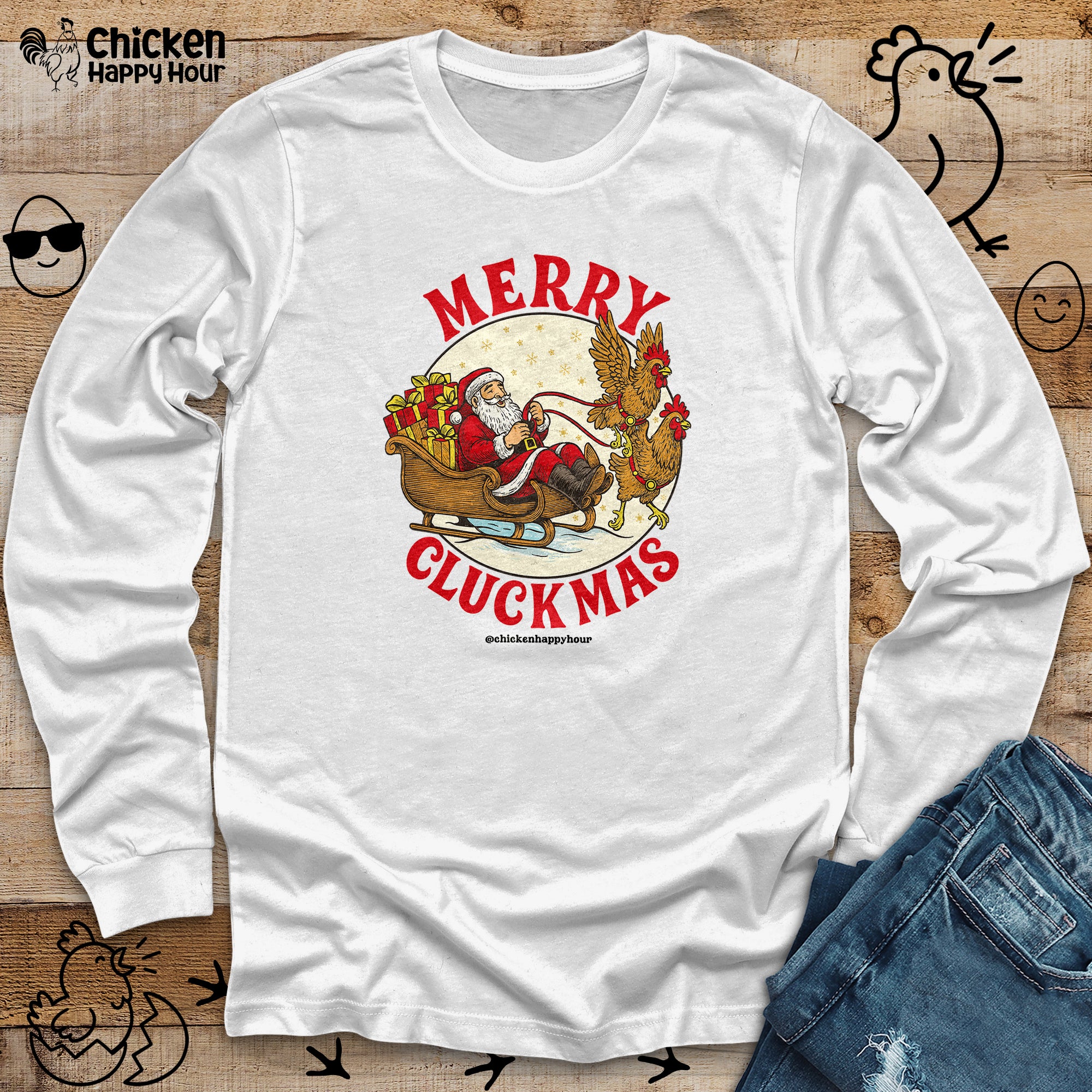 Merry Cluckmus Long Sleeve