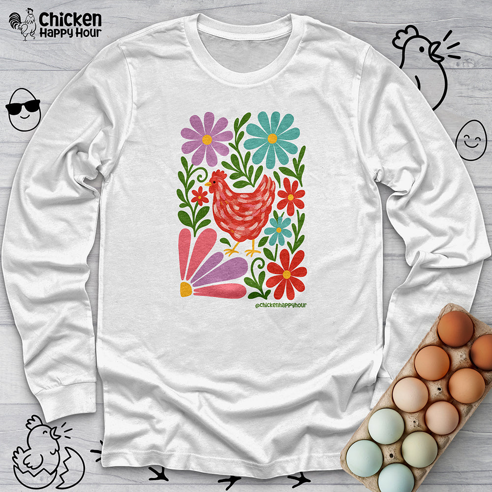 Chicken Blooms Long Sleeve