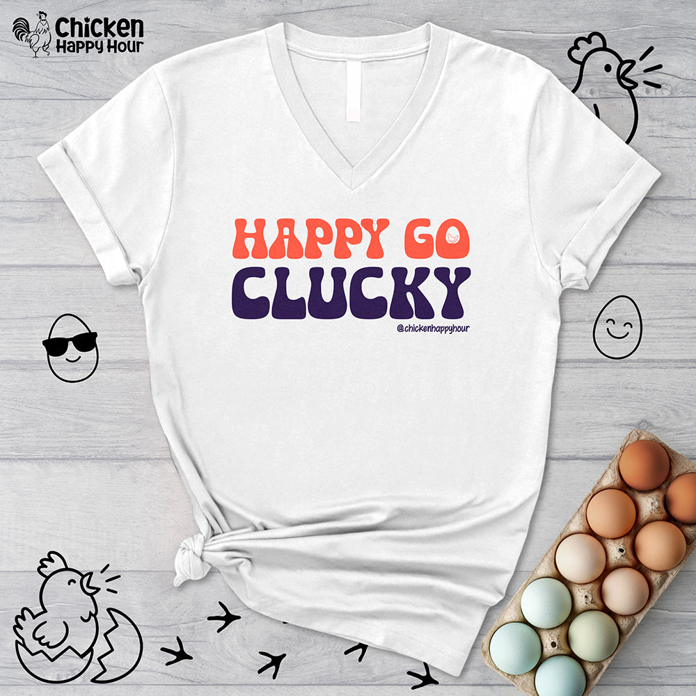 Happy Go Clucky V-Neck Tee