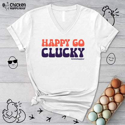 Happy Go Clucky V-Neck Tee