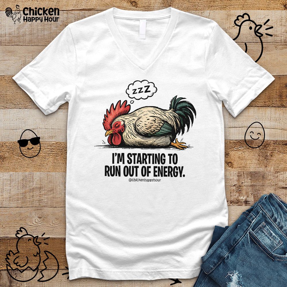 I’m Starting to Run Out of Energy V-Neck Tee