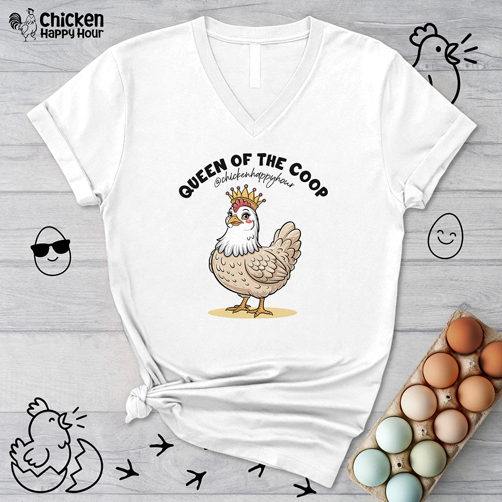 Queen of the Coop V-Neck Tee