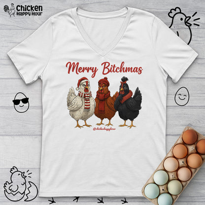Merry Bitchmas V-Neck Tee