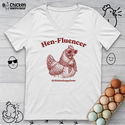 Hen-Fluencer V-Neck Tee