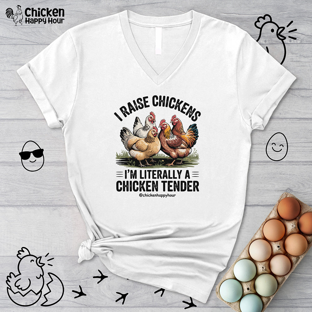 I'm Literally a Chicken Tender V-Neck Tee