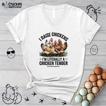 I'm Literally a Chicken Tender V-Neck Tee