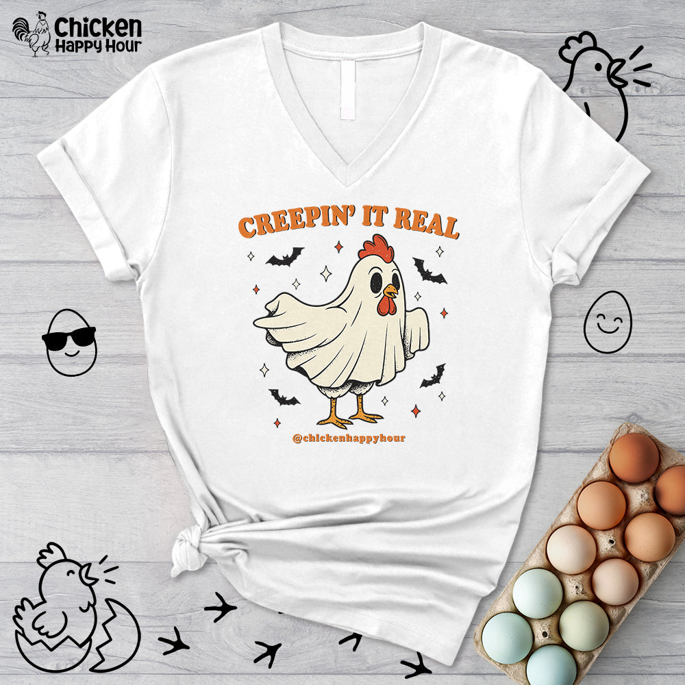 Creepin’ It Real V-Neck Tee