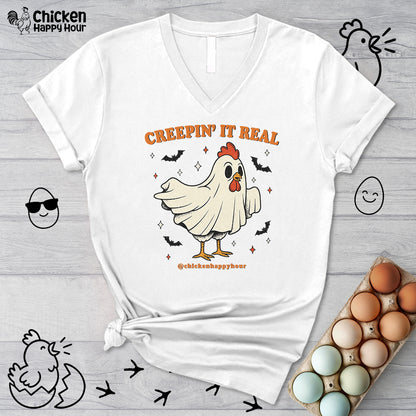 Creepin’ It Real V-Neck Tee