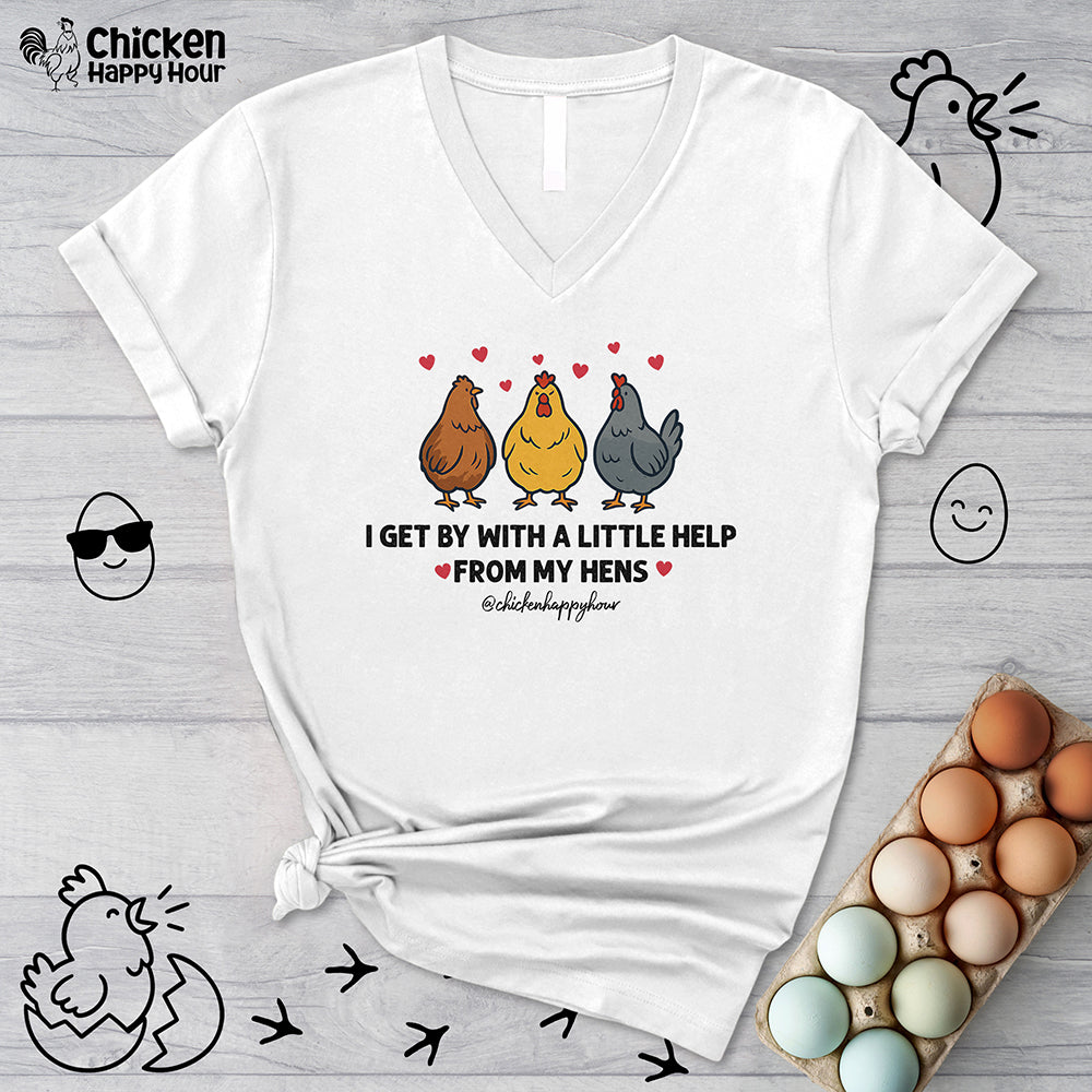 I Get by With a Little Help V-Neck Tee