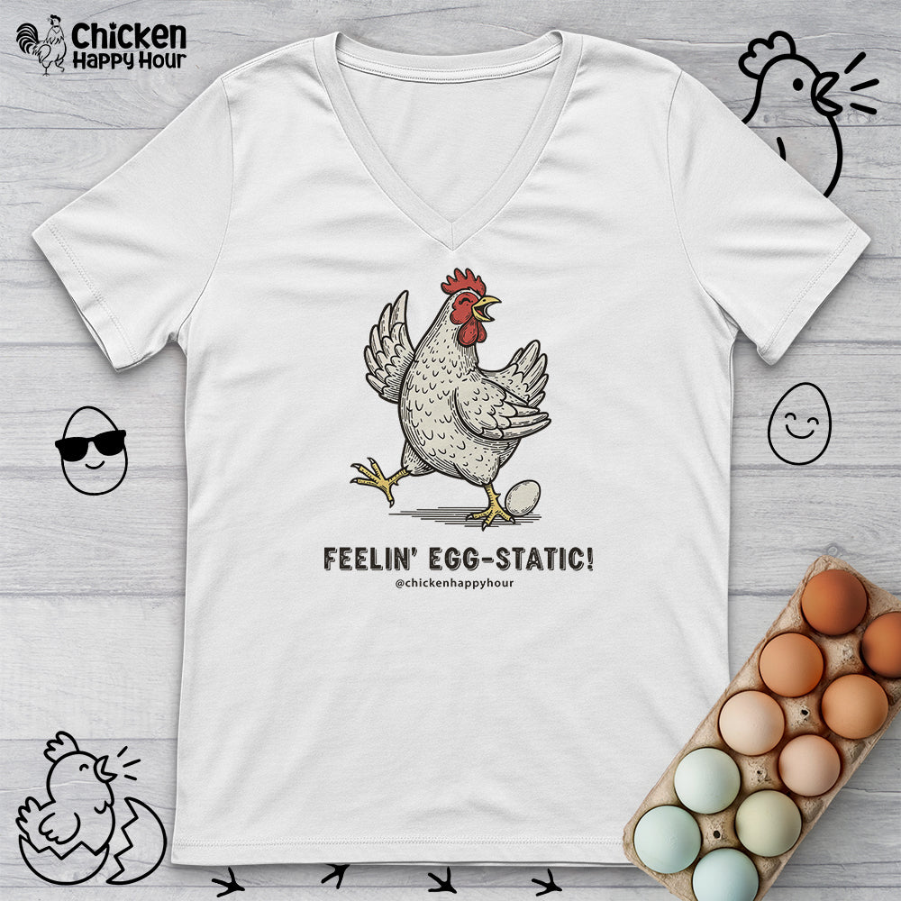 Feelin' Egg-Static! V-Neck Tee