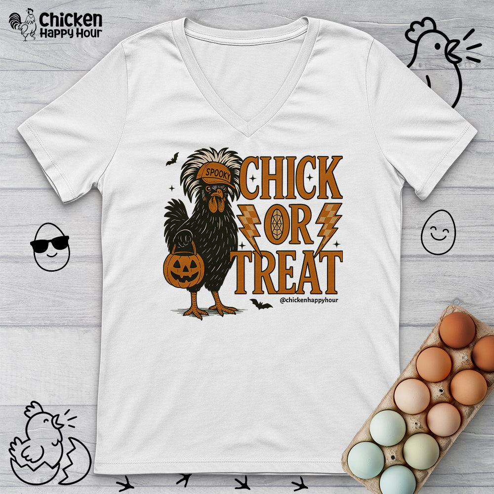 Chick or Treat 02 V-Neck Tee