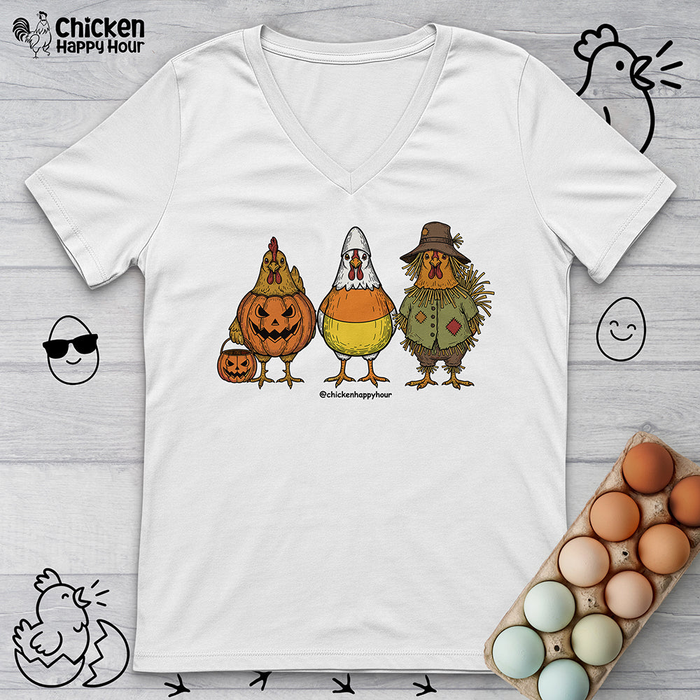 Halloween Chicken V-Neck Tee