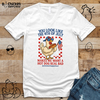 You look like the 4th of July V-Neck Tee