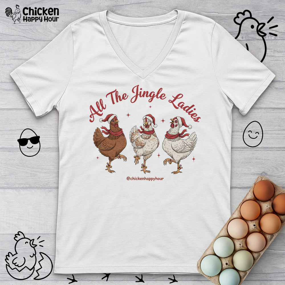 All the Jingle Ladies V-Neck Tee