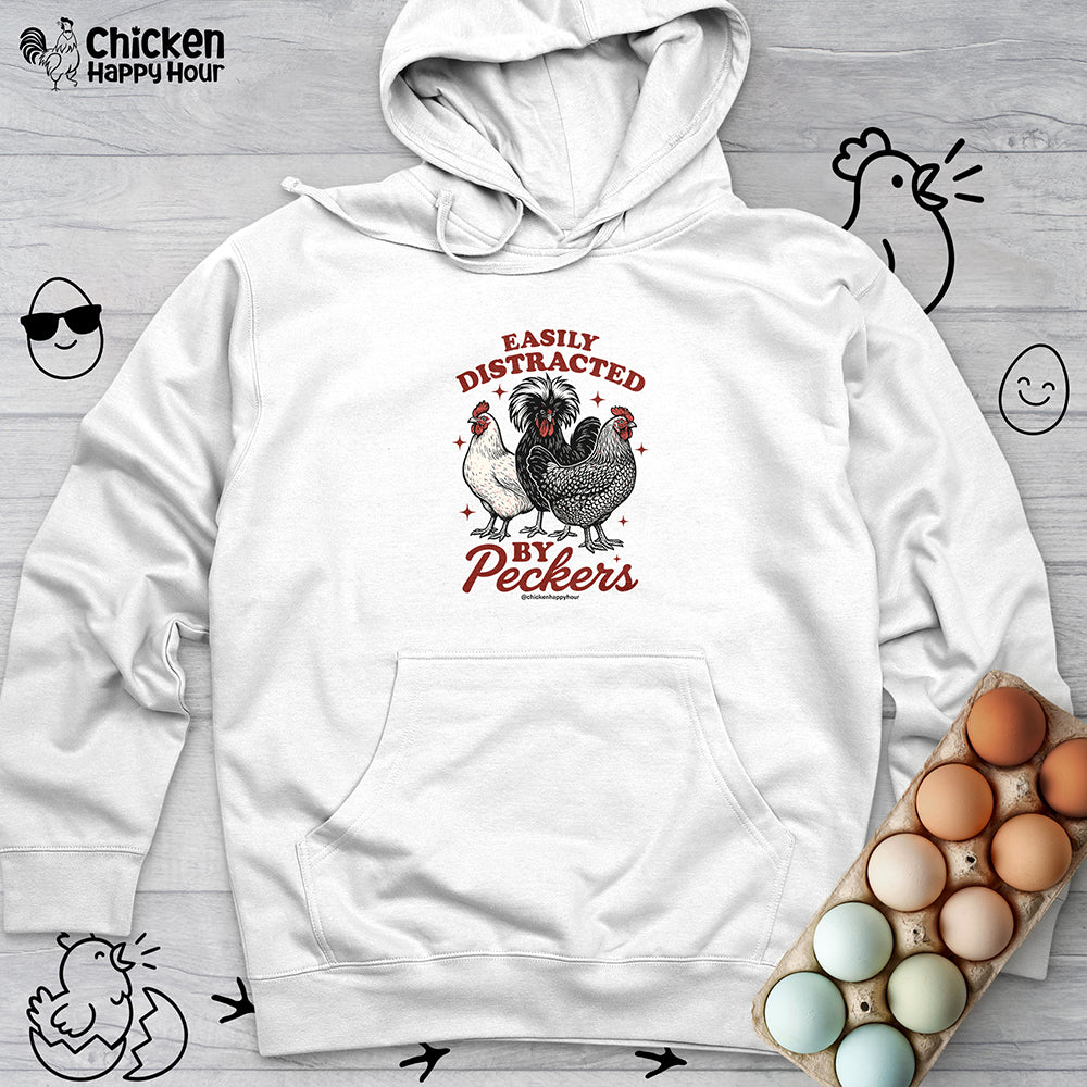 Easily Distracted By Peckers Hooded Sweatshirt