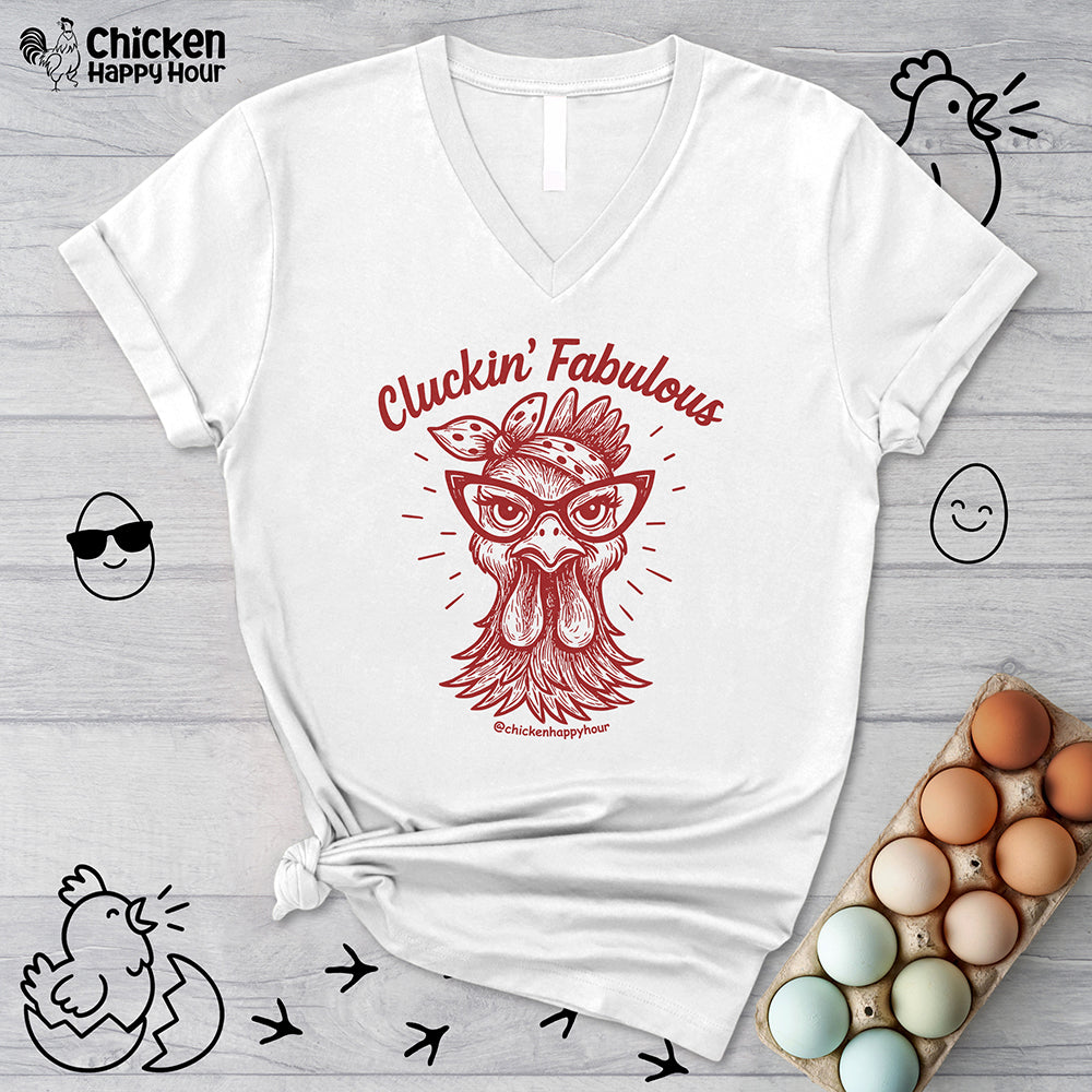 Cluckin' Fabulous V-Neck Tee