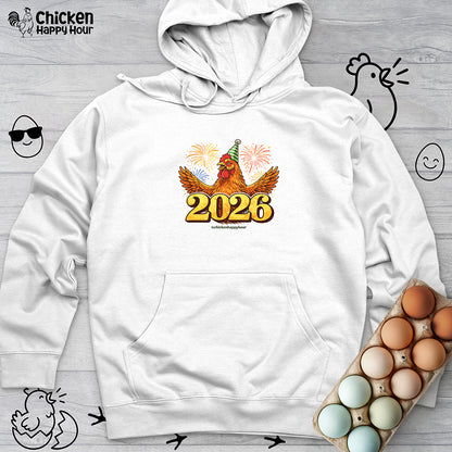 New Year Chicken 2026 Hooded Sweatshirt