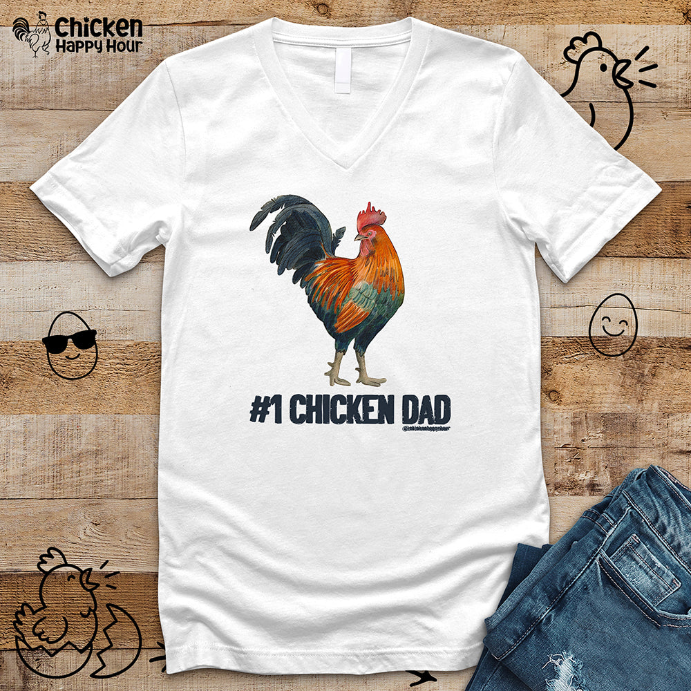 Chicken Dad V-Neck Tee